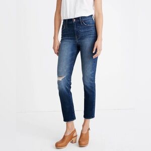 Madewell Perfect Vintage Jean w/ Ripped Knee Bellbrook Wash: Comfort Stretch 30